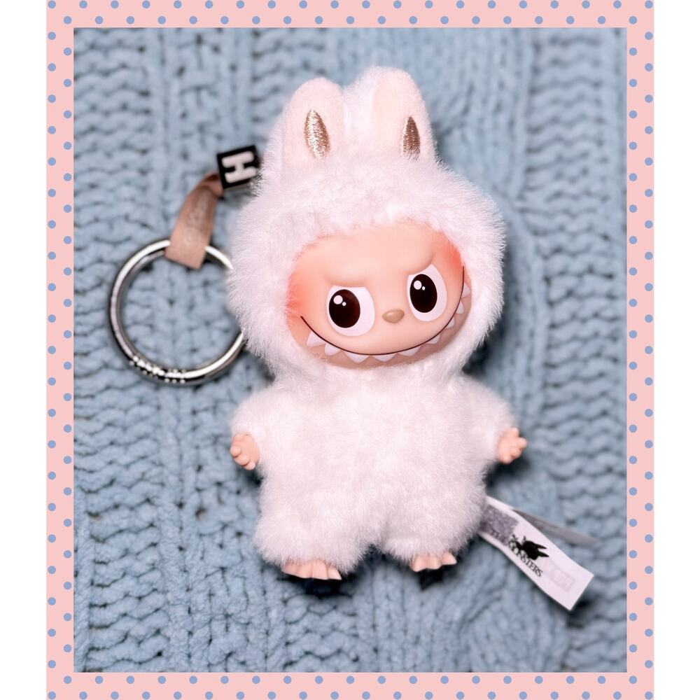 POP MART Labubu Pin for Love Letter H Vinyl Plush Pendant Bag Charm Keychain Toy